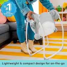 Starts Bebek Salıncağı, Uyarlanabilir Hız, Kumaş Oyuncaklar, Müzik, Çıkarılabilir Oyuncak Barı, 0-9 Ay 3-9 kg (Tuhaf Vahşi) ile Portatif Otomatik 6 Vitesli