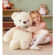 Sevimli Peluş Şaşkın Ayı 80 cm - Sevgiliye Özel Hediye Beyaz