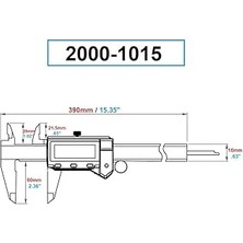 2000-1015 0-300 mm / 0-12" IP54 Su Geçirmez Dijital Kumpas