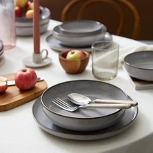 Ayko Porselen 12 Parça 4 Kişilik Yemek Takımı Gri