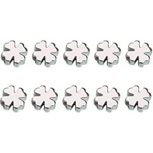 Ayko Gümüş Kaplama Dört Yapraklı (10 Adet) 7 mm