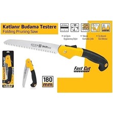 Katlanır Budama Testeresi 180 Mm, Yüksek Karbonlu Çelikten Imal Edilmiş, Taşlanmış Krom Kaplı Yüzey