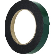 Taraflı Köpük Bant Eva Montaj Bandı 18 mm x 10 Metre, Yeşil/siyah