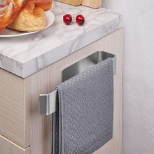 Paslanmaz Çelik Havluluk 27CM Uzun - Kendinen Yapışkanlı - Havlu Askısı Model: Stuttgart