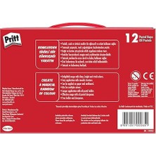 12’li Pritt Pastel Boya Çantalı Ambalaj ile Dayanıklı ve Parlak Renkler Sunar