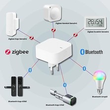Uyumlu Zigbee + Bluetooth Köprü Cihazı (Tuya, Smart Life Uyumlu Gateway Hub)
