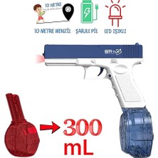 Elektrikli Su Tabancası Tam Otomatik 10M Fışkırtma Havuz Deniz Açık Hava Işıklı 300 ml Kapasiteli 500 Mah Bataryalı