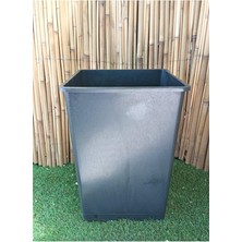 Kare Saksı 15 Adet 15 Lt 23,5X33 cm Üretim Saksısı Siyah Saksı Kare Üretim Saksı Plastik Saksı