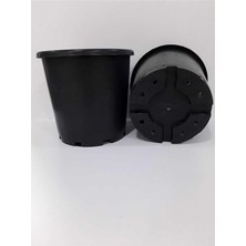 Üretim Saksısı 5 Adet 20X25 cm 6,4 Lt Plastik Saksı Siyah Üretim Saksı Bitki Saksısı