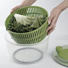 Çok Fonksiyonlu Sebze ve Meyve Kurutucu, 3 Renk Seçeneği, Silikon Kapak, Kurutma Haznesi ve Çıkarılabilir Halka (Yeşil)