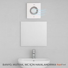 12 cm 120’LIK Banyo Mutfak Tuvalet Havalandırma Fanı | 15W Sessiz Aspiratör, 1900 Rpm, 120 M³/h Debi, IP20 Koruma, Abs Plastik, 220V – Enerji Verimli ve Dayanıklı Fan