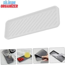Ayko Silikon Yağdanlık Yağlık Standı Altlık,çok Amaçlı Organizer Sunumluk,sabunluk Altlığı 1 Adet Beyaz