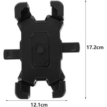 Ayko Cep Telefonu Tutucusu, Kaymaz ve Titreşim Önleyici Bisiklet Telefon Tutucu, 12.1 Ila 17.2 cm Arası Telefonlar Için Uyumlu, Gidon Montajlı Telefon Klipsi