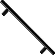 Mutfak ve Banyo Dolabı Kapakları ve Çekmeceler Için Metal Kulp Paslanmaz Mobilya Dolap Kulbu 160MM Mat Siyah 2 Adet