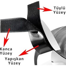 Cırt Cırtlı Sihirli Bant – 200 cm x 25 Mm, Kendinden Yapışkanlı, Delmeden Montaj, Iz Bırakmaz, Kesilebilir ve Tekrar Kullanılabilir, Duvar, Ofis, Araç ve Dekorasyon Için Pratik Bant