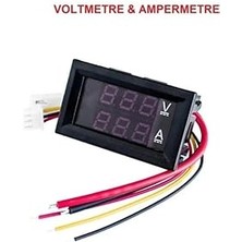 Volt Akım Ölçer Dc 0-100V 10A Ampermetre