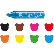 Jumbo Bebek Elleri Kirletmeyen Pastel Boya Kalemi 8'li 2 Yaş+