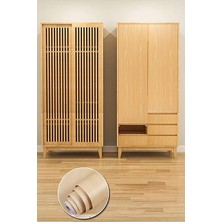 Ahşap Görünümlü Yapışkanlı Folyo Tezgah Dolap Mobilya Kaplama Folyosu 1 Metre x 60 cm