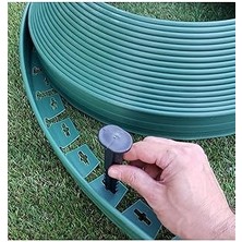 Çim Ayırıcı 2 M Yeşil Çim Sınırlayıcı Taş Toprak Ayıracı Çim Taş Toprak Bariyeri