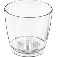 Litre Şeffaf Orkide Saksısı No1 Özel Drenajlı - Tabaklı Ø12-H12 En Sağlıklı Clear Akrilik Plastik