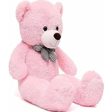 cm Rengarenk Papyonlu Peluş Ayıcık -% 100 Yerli Pembe