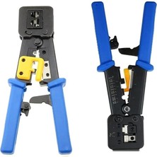 Nesil RJ45 Pense EZRJ45 Sıkma Pensesi RJ11 RJ12 RJ45 Ethernet Konektörü Sıkma Kesme Pensesi 10 Adet Yeni Nesil Delikli Jack Hediyeli