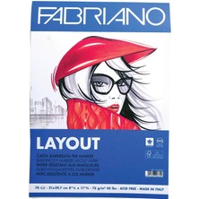 Ayko Fabriano Layout A4-75 Gr. Pürüzsüz ve Geçirimsiz Markör Kağıdı - Blok