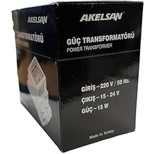 AK-311 Zil Trafosu 220V Giriş 15-24V Çıkış – 15W Ray Tipi Trafo | Kapı Zili ve Otomatikleri Için Güç Kaynağı