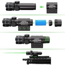 Taktik Ayarlanabilir Yeşil Lazer Sight Dot 532NM Ray Dağı Ile, Kapsam Dağı Lazer Kapsam Şarj Edilebilir Pil Ile, Şarj Av Için Basınç Anahtarı, Çekim, Açık Hava Etkinlikleri.