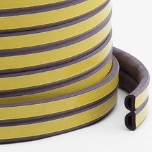 Kapı Pencere Su Soğuk Geçirmez Izolasyon Bandı Yalıtım Fitili (2X6=12MT, Kahverengi)