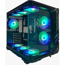 Bree 9×120 mm Fanlı A-Rgb Kumandalı Kontrolcülü E-Atx Oyuncu Bilgisayar Kasası
