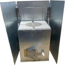 Rüzgarlık,3 Kanatlı Rüzgar Kesici 25X40CM, Piknik Tüpü, Kamp Ocağı, Taş Ocak, Mangal