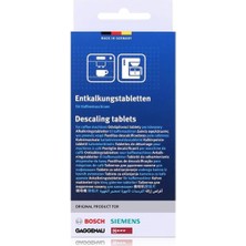 Siemens 311819 00311819 Orijinal 3 x Kireç Çözücü Tab Entkalkungstabletten Entkalkertabletten Temizlik 2 In1 Calc + Protect, Kısmen Eq. 5 Eq. 6 Eq. 7 Eq. 8 Kahve Otomatı Kahve Makinesi Kahve Makinesi