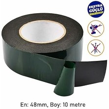 Taraflı Köpük Bant Eva Montaj Bandı Siyah 48 mm x 10 Metre