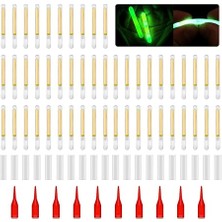 50 Adet Kutulu Extra Aparatlı Fosfor Fitili - 39X4,5MM Xxl Boy - Glow Sticks - Yem Içi, Olta Ucu, Şamanda