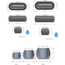 5 Parça Mercan Kaktüs Saksı Seti Plastik Sukulent Saksısı Set (Antrasit)