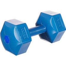 6 kg Pilastik Dambıl Set Mavi