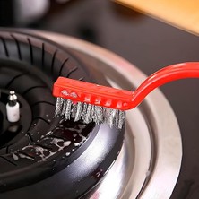 3'lü Tel Fırça Seti — Bakır, Demir ve Naylon Başlıklı Detaylı Temizlik Fırçası, Ocak, Fayans, Musluk, Izgara, Jant ve Derz Temizliği Için Çok Amaçlı Fırça