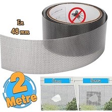 Sineklik Tülü Tamir Bandı Yırtık Kopmuş Delik Fiber Tül Yapıştırma Siyah 48 mm x 2 Metre