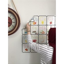 Kağıt Türkçe Alfabe Tablosu Alfabe Harfleri Kağıt Tahta Ilkokul Eğitim Yazı Tahtası Kalem 105X70 cm