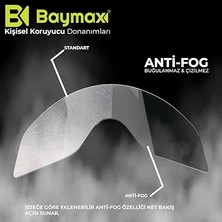 Baymax Iş Güvenlik Gözlüğü Antifog Buğulanmaz Koruyucu Gözlük S550 Şeffaf
