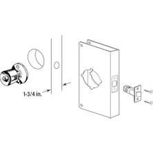 Ayko Recessed Reinforcer Entry 5.1cm - 0.3cm 7.6cm - 2.2cm W x 23CM H Stainless Steel Finish Stainless Ste