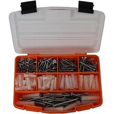 All Essential Fasteners 320PARÇA 12 Çeşit Vida Seti, Dübelli Sunta Vidası Seti,matkap Ucu Bits Uç ve Takım Çantası