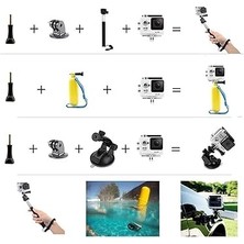 Kamera Aksesuarları Kiti ile Uyumlu Gopro Hero 13 12 11 10 9 8/akaso EK7000/CESUR 4/cesur 7 LE/V50X/EJDERHA Dokunmatik/apexcam/oddv Kamera Özçekim Sopa Yüzer Kolu Kavrama Vantuz Dağı