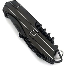 11 Fonksiyonlu Kamp Cep Çakısı Multitool Siyah