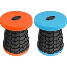 TA55 Teleskopik Taşınabilir Katlanabilir Tabur E, Bahçe Için, Banyo Için, Hafif Katlanır Tabur E, Balıkçılık, Okul, Konser, Kamp, Yürüyüş Için Dinlenme Çok Amaçlı Katlanır Tabure (1, Mavi)