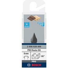 Professional Aksesuar 2608 628 406 V Oluk Freze 8 Mm, D1 11 Mm, Uzunluk 14 Mm, G 45 Mm, 60°