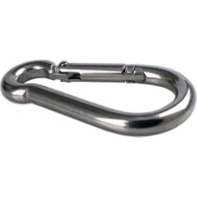 12 Adet M6 Karabina Kanca - Ağır Hizmet Tipi 304 Paslanmaz Çelik Geçmeli Kanca, Carabiner Anahtarlık Klipsleri Açık, Kamp, Yürüyüş Için