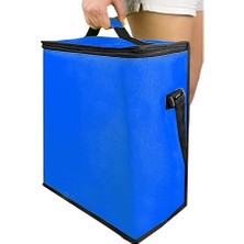 25 Litre Termal Soğuk Tutucu Çanta Termo Piknik Çantası Termos Buzluk Oto Buzluğu Plaj Deniz Kamp Serin Tutan Araba Araç Mavi