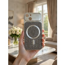 KumOziShop iPhone 15 Uyumlu Magsafe Özellikli 17 Görünümlü Kamera Korumalı Elmas Taşlı Premium Kılıf